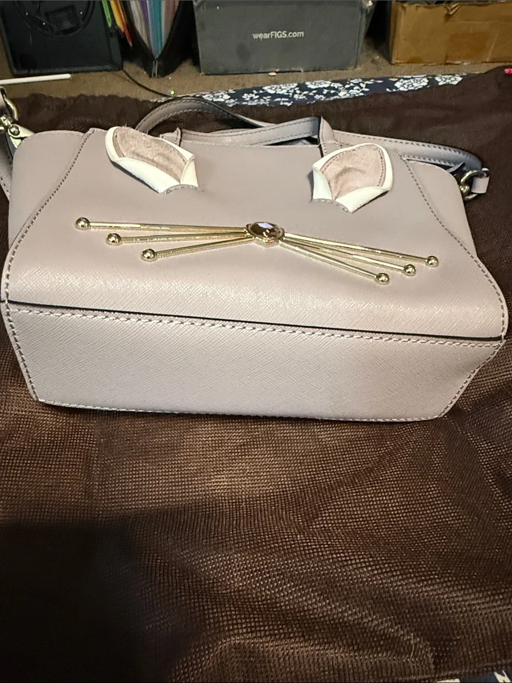 kate spade Gray Faux-Leather Bunny Accent Shoulder Bag